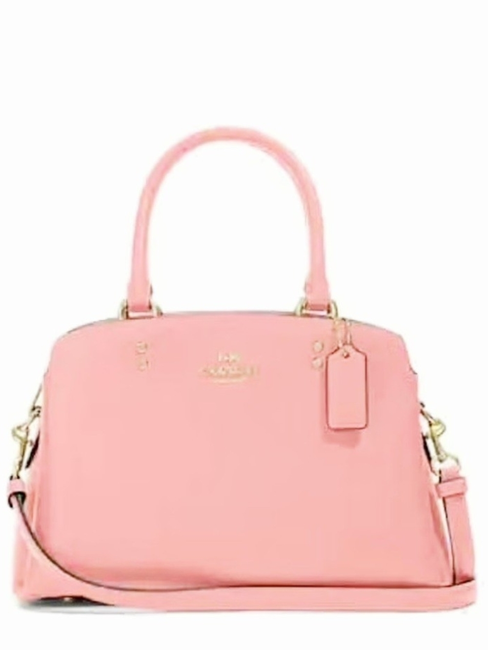 Coach Pink Leather Top-Handle Satchel - Picture 4 of 5